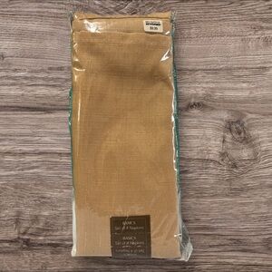 Basics Set of 4 Tan Cloth Napkins *New*